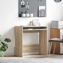 vidaXL Asztal fiókkal tárolóval Sonoma tölgy 77,5 x 43 x 79 cm Faanyag