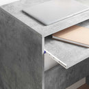 vidaXL Asztal fiókkal tárolóval Beton Szürke 77,5 x 43 x 79 cm Faanyag