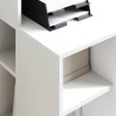 vidaXL Asztal polcokkal tárolóval Fehér 90 x 48 x 101,5 cm Faanyag