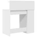 vidaXL Asztal polcokkal tárolóval Fehér 90 x 48 x 101,5 cm Faanyag