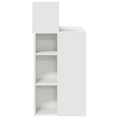 vidaXL Asztal polcokkal tárolóval Fehér 90 x 48 x 101,5 cm Faanyag