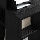 vidaXL Asztal polcokkal Fekete tölgy 90 x 48 x 101,5 cm Faanyag