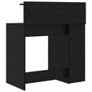vidaXL Asztal polcokkal Fekete tölgy 90 x 48 x 101,5 cm Faanyag