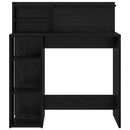 vidaXL Asztal polcokkal Fekete tölgy 90 x 48 x 101,5 cm Faanyag