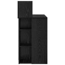 vidaXL Asztal polcokkal Fekete tölgy 90 x 48 x 101,5 cm Faanyag