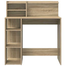 vidaXL Asztal polcokkal Sonoma tölgy 90 x 48 x 101,5 cm Faanyag
