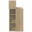 vidaXL Asztal polcokkal Sonoma tölgy 90 x 48 x 101,5 cm Faanyag