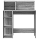 vidaXL Asztal polcokkal Szürke Sonoma 90 x 48 x 101,5 cm Faanyag