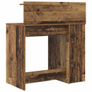 vidaXL Asztal polcokkal tárolóval Öreg fa 90 x 48 x 101,5 cm Faanyag