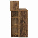 vidaXL Asztal polcokkal tárolóval Öreg fa 90 x 48 x 101,5 cm Faanyag