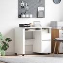 vidaXL Kerekes íróasztal fiókkal Fehér 91 x 50 x 77 cm Faanyag