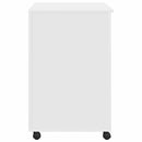 vidaXL Kerekes íróasztal fiókkal Fehér 91 x 50 x 77 cm Faanyag