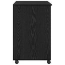 vidaXL Kerekes íróasztal fiókkal Fekete tölgy 91 x 50 x 77 cm Faanyag