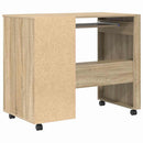 vidaXL Kerekes íróasztal fiókkal Sonoma tölgy 91 x 50 x 77 cm Faanyag