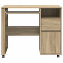vidaXL Kerekes íróasztal fiókkal Sonoma tölgy 91 x 50 x 77 cm Faanyag