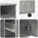 vidaXL Kerekes íróasztal fiókkal Beton Szürke 91 x 50 x 77 cm Faanyag