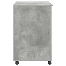 vidaXL Kerekes íróasztal fiókkal Beton Szürke 91 x 50 x 77 cm Faanyag