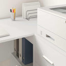 vidaXL Asztal polcokkal tárolóval Fehér 102 x 50 x 75 cm Faanyag