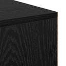 vidaXL Asztal polcokkal Fekete tölgy 102 x 50 x 75 cm Faanyag