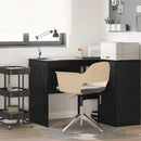 vidaXL Asztal polcokkal Fekete tölgy 102 x 50 x 75 cm Faanyag
