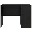 vidaXL Asztal polcokkal Fekete tölgy 102 x 50 x 75 cm Faanyag
