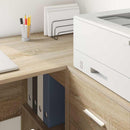 vidaXL Asztal polcokkal Sonoma tölgy 102 x 50 x 75 cm Faanyag