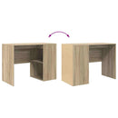 vidaXL Asztal polcokkal Sonoma tölgy 102 x 50 x 75 cm Faanyag
