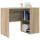 vidaXL Asztal polcokkal Sonoma tölgy 102 x 50 x 75 cm Faanyag
