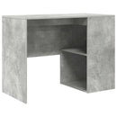 vidaXL Asztal polcokkal Beton Szürke 102 x 50 x 75 cm Faanyag