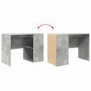 vidaXL Asztal polcokkal Beton Szürke 102 x 50 x 75 cm Faanyag