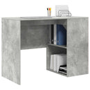 vidaXL Asztal polcokkal Beton Szürke 102 x 50 x 75 cm Faanyag