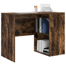 vidaXL Asztal polcokkal Füstölt tölgy 102 x 50 x 75 cm Faanyag