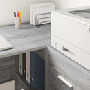 vidaXL Asztal polcokkal Szürke Sonoma 102 x 50 x 75 cm Faanyag