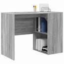 vidaXL Asztal polcokkal Szürke Sonoma 102 x 50 x 75 cm Faanyag