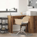 vidaXL Íróasztal polcokkal tárolóval Régi fa 102 x 50 x 75 cm Faanyag