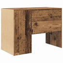 vidaXL Asztal polcokkal tárolóval Öreg fa 102 x 50 x 75 cm Faanyag