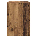 vidaXL Asztal polcokkal tárolóval Öreg fa 102 x 50 x 75 cm Faanyag