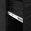 vidaXL Oldalszekrény fiókkal Musta tammi 38 x 34,5 x 75 cm Faanyag