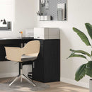 vidaXL Oldalszekrény fiókkal Musta tammi 38 x 34,5 x 75 cm Faanyag