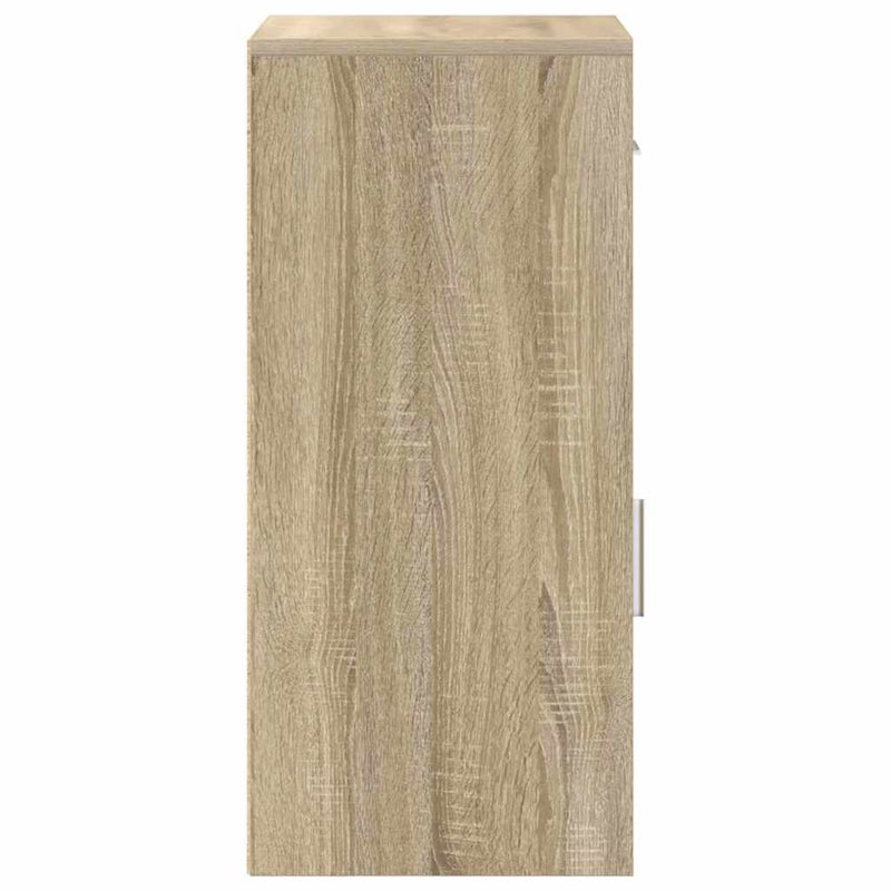 vidaXL Oldalszekrény fiókkal sonoma tölgy 38 x 34,5 x 75 cm Faanyag