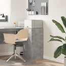 vidaXL Oldalszekrény fiókkal Beton szürke 38 x 34,5 x 75 cm Faanyag