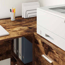 vidaXL Oldalszekrény fiókkal Füstölt tölgy 38 x 34,5 x 75 cm Faanyag