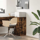 vidaXL Oldalszekrény fiókkal Füstölt tölgy 38 x 34,5 x 75 cm Faanyag