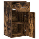 vidaXL Oldalszekrény fiókkal Füstölt tölgy 38 x 34,5 x 75 cm Faanyag