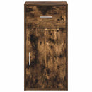 vidaXL Oldalszekrény fiókkal Füstölt tölgy 38 x 34,5 x 75 cm Faanyag