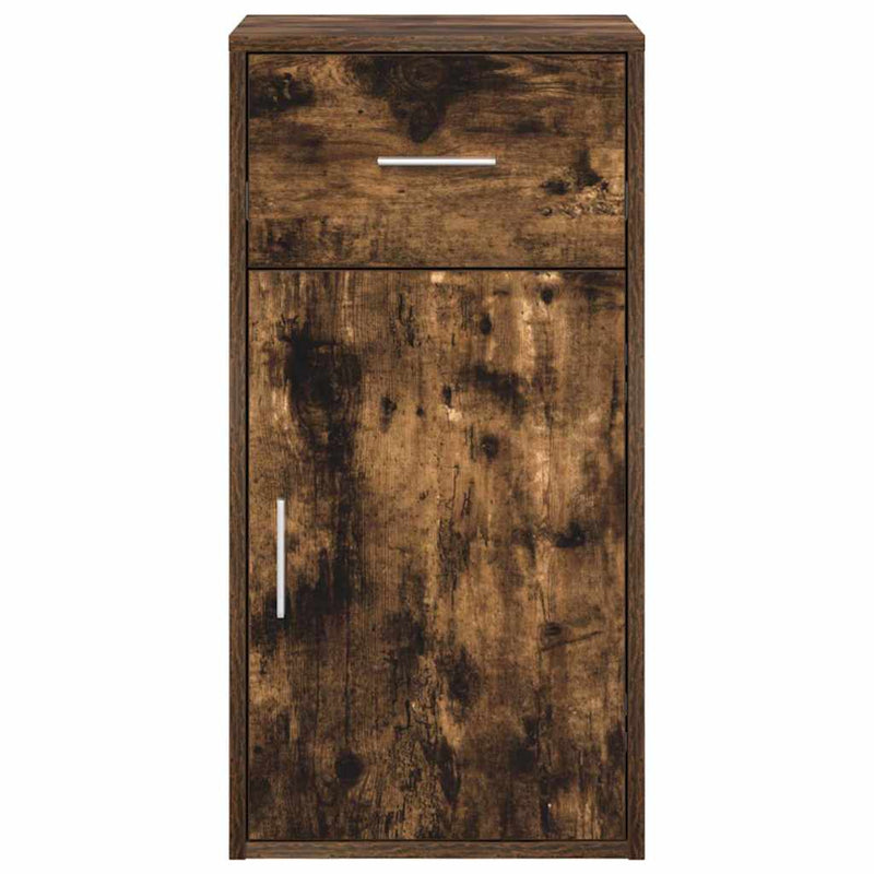 vidaXL Oldalszekrény fiókkal Füstölt tölgy 38 x 34,5 x 75 cm Faanyag