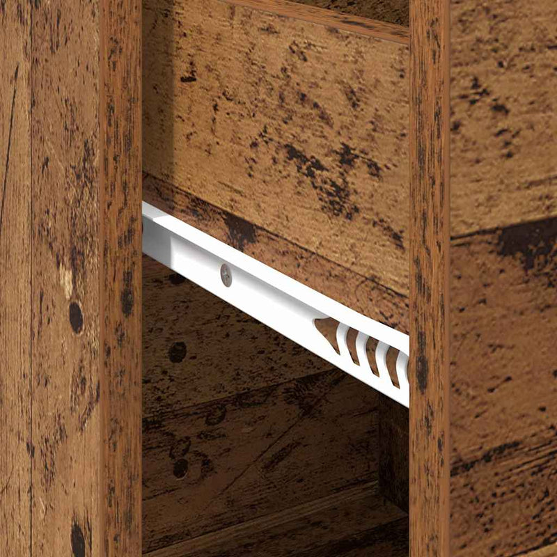 vidaXL Oldalszekrény fiókkal Régi fa 38 x 34,5 x 75 cm Faanyag