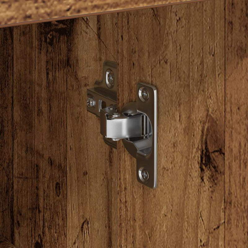 vidaXL Oldalszekrény fiókkal Régi fa 38 x 34,5 x 75 cm Faanyag