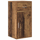 vidaXL Oldalszekrény fiókkal Régi fa 38 x 34,5 x 75 cm Faanyag