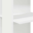 vidaXL Sarokíróasztal polcokkal Fehér 140 x 113,5 x 75 cm Faanyag